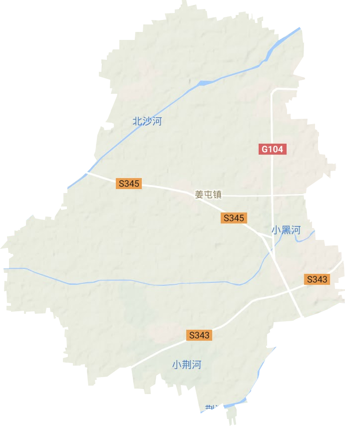 姜屯镇地形地图