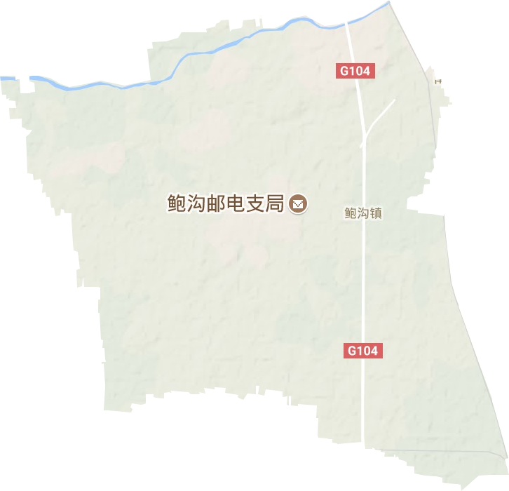鲍沟镇地形地图