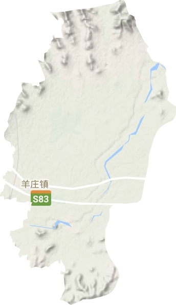 羊庄镇地形地图