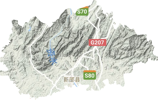 新邵县地形地图