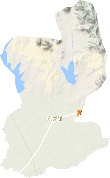 东郭镇地形地图