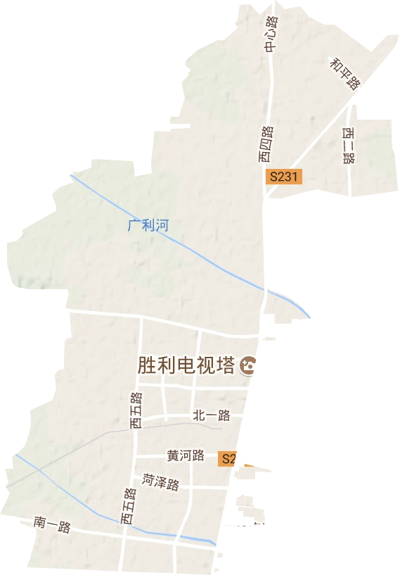 辛店街道地形地图