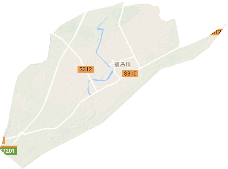 孤岛镇地形地图