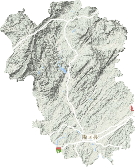 隆回县地形地图