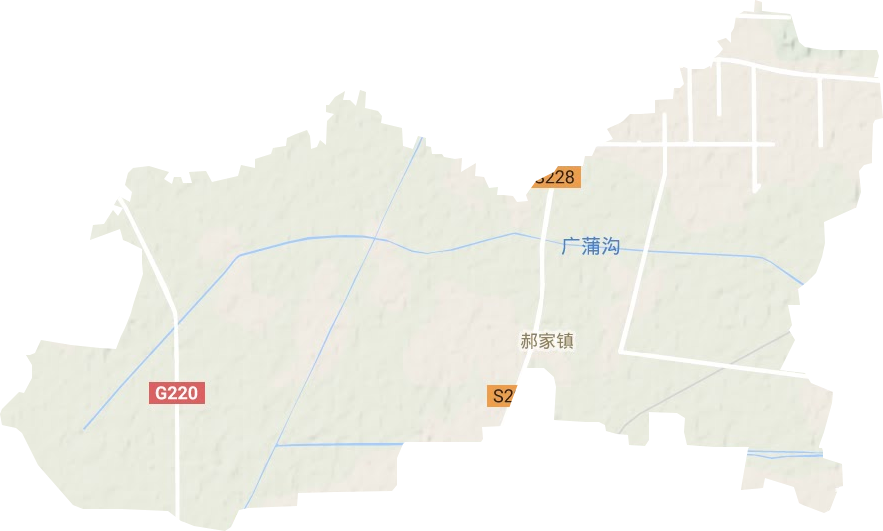 郝家镇地形地图