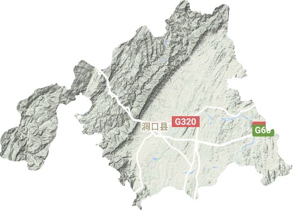 洞口县地形地图