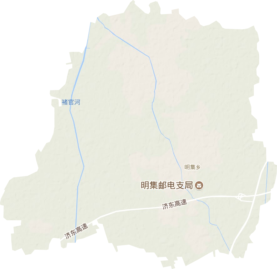 明集乡地形地图