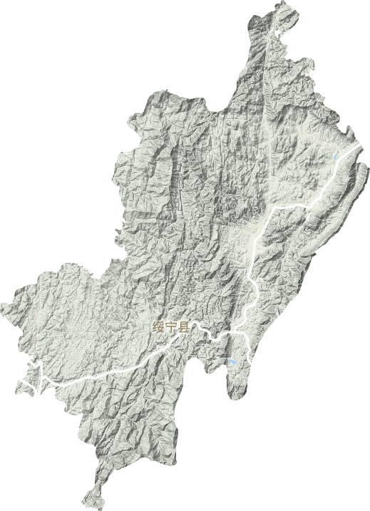 绥宁县地形地图