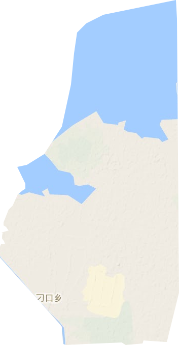 刁口乡地形地图