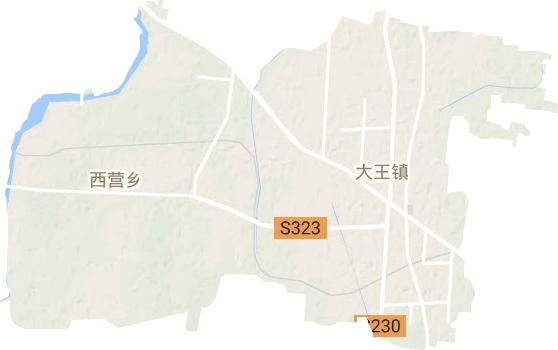 大王镇地形地图