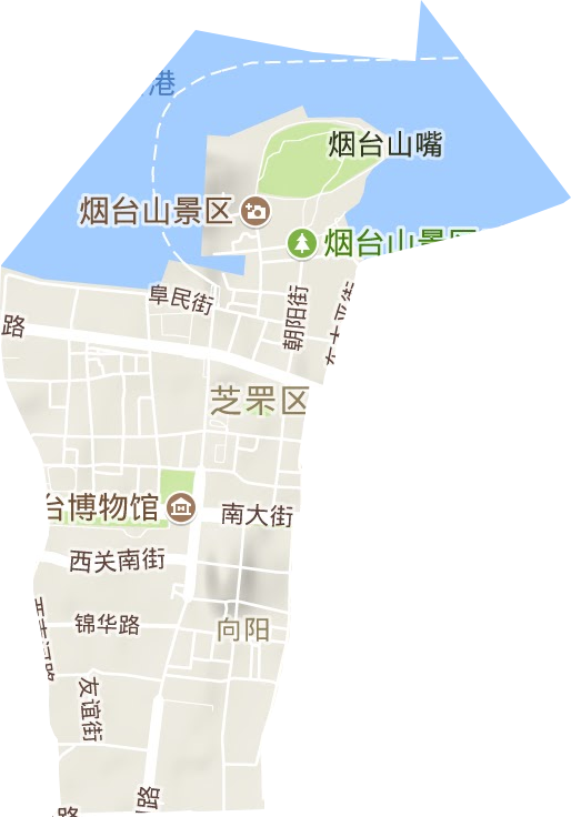 向阳街道地形地图