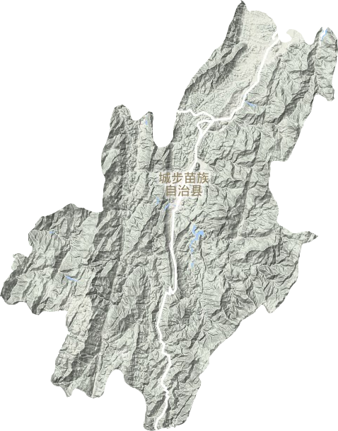 城步县地形地图