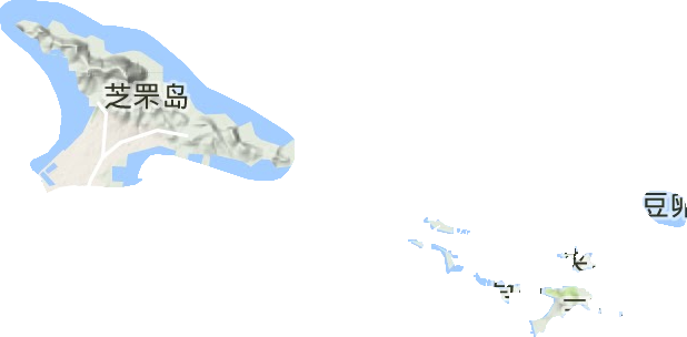 芝罘岛街道地形地图
