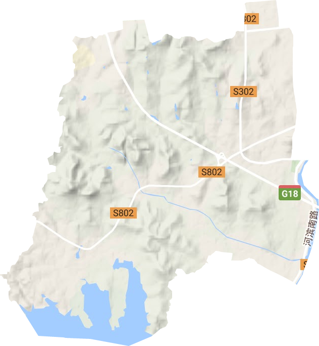 东厅街道地形地图