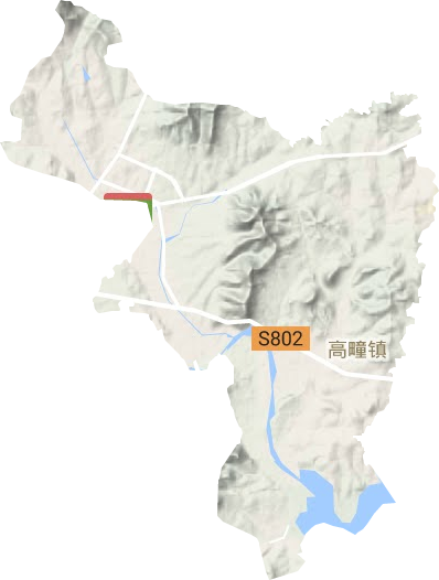 高疃镇地形地图