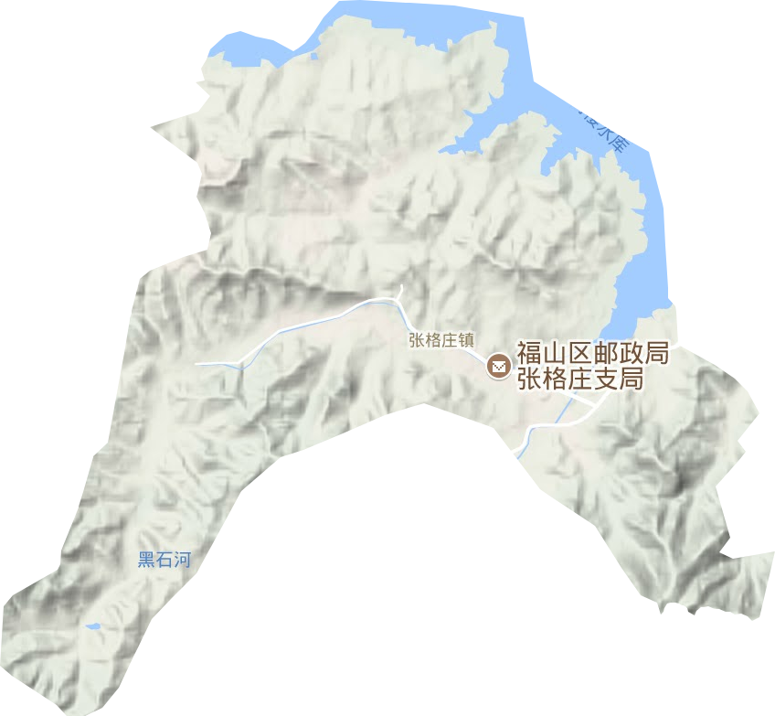 张格庄镇地形地图