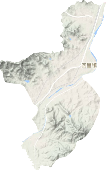回里镇地形地图