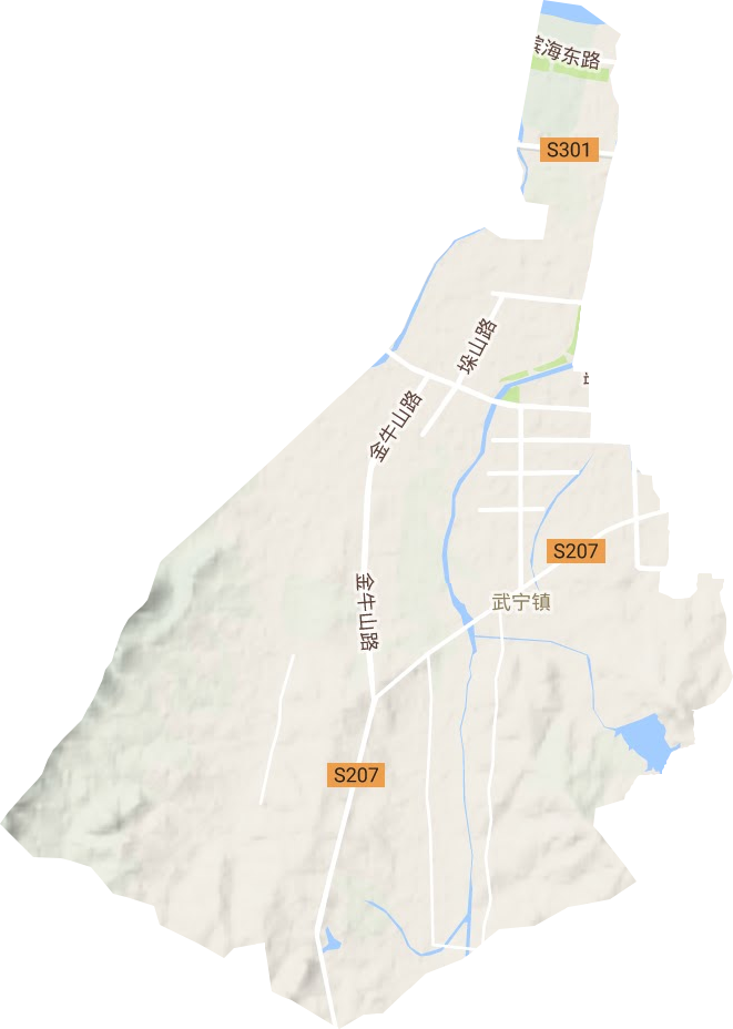 武宁街道地形地图