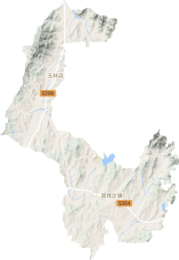 玉林店镇地形地图