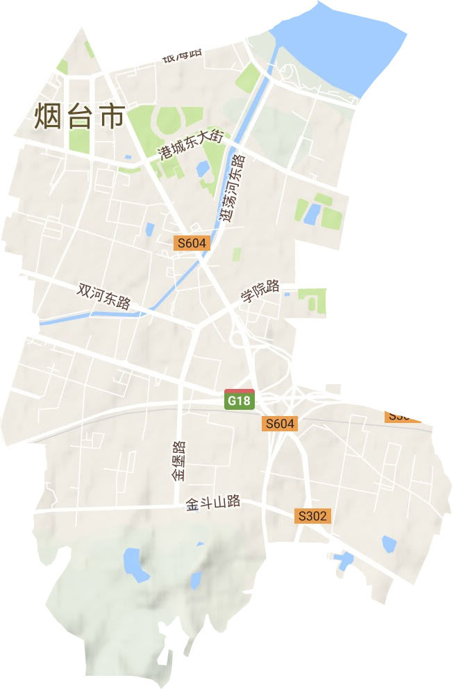 滨海路街道地形地图