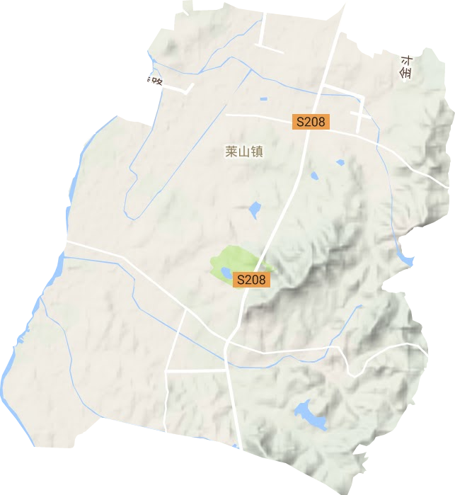 莱山街道地形地图