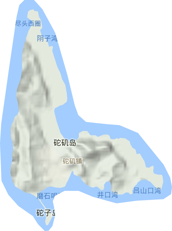 砣矶镇地形地图