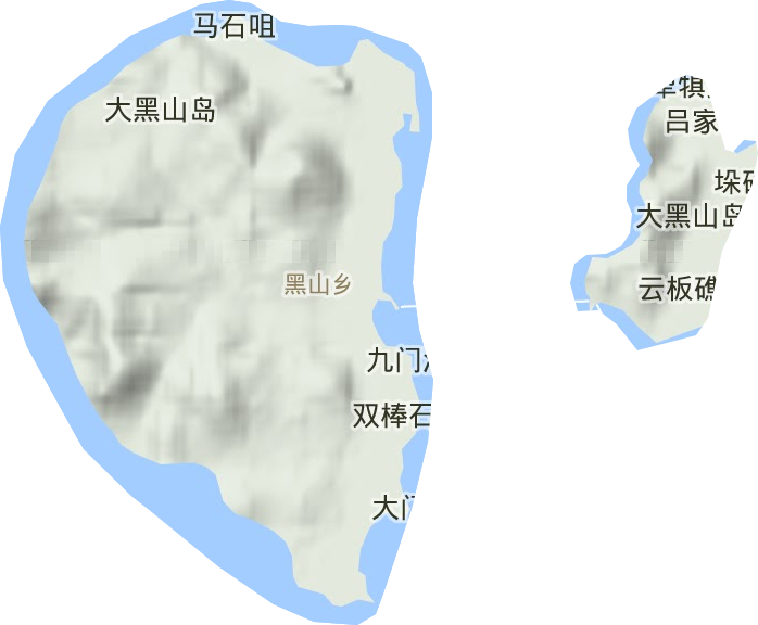 黑山乡地形地图