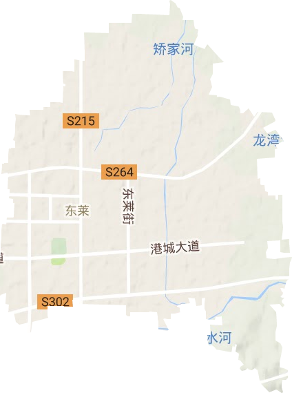 东莱街道地形地图