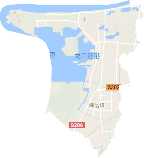 龙港街道地形地图