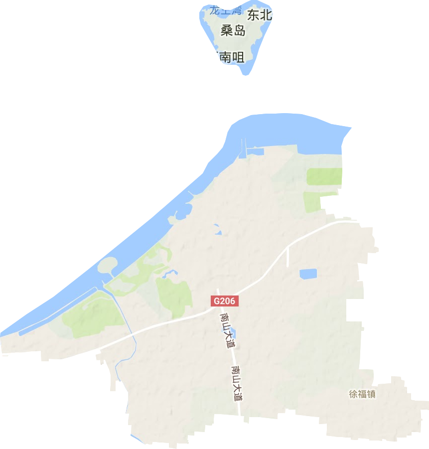 徐福街道地形地图