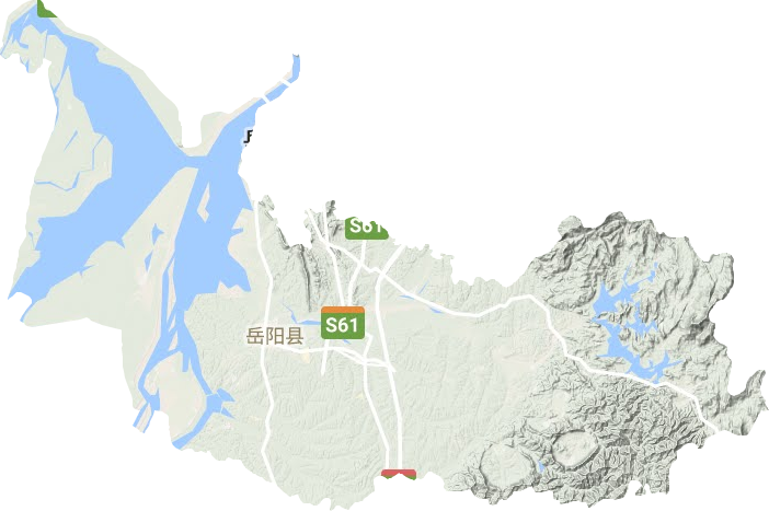 岳阳县地形地图