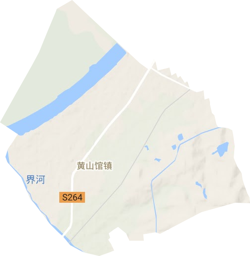 黄山馆镇地形地图