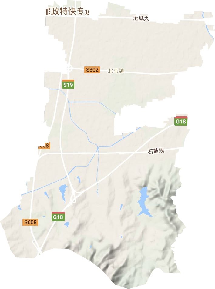 北马镇地形地图
