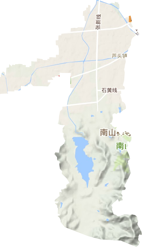 芦头镇地形地图
