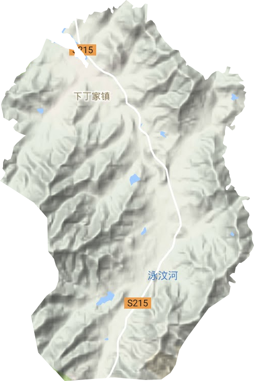 下丁家镇地形地图