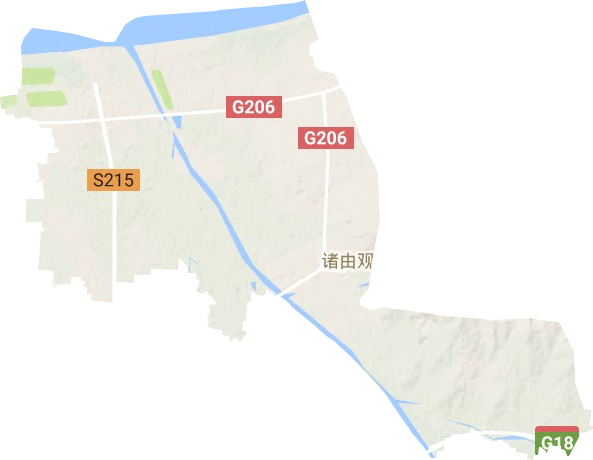 诸由观镇地形地图