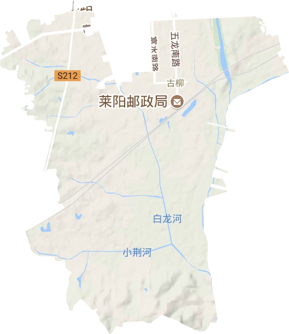 古柳街道地形地图