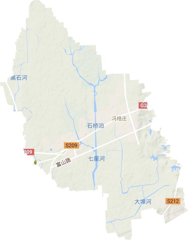 冯格庄街道地形地图