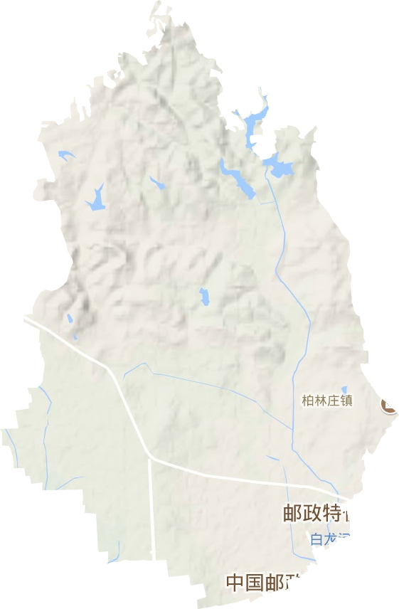 柏林庄街道地形地图