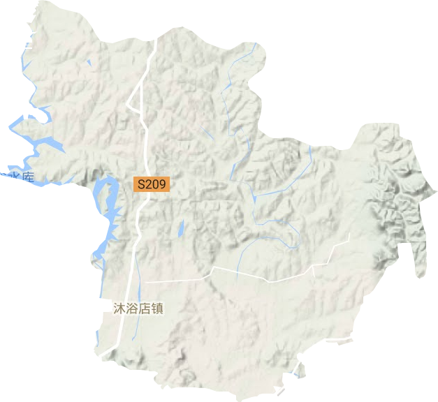 沐浴店镇地形地图