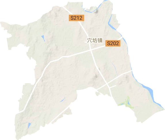 穴坊镇地形地图
