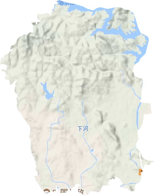 河洛镇地形地图