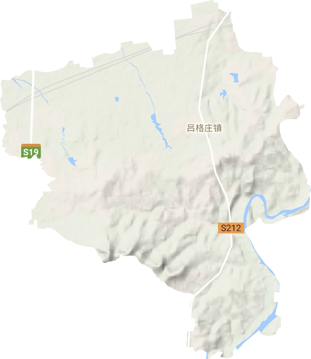 吕格庄镇地形地图