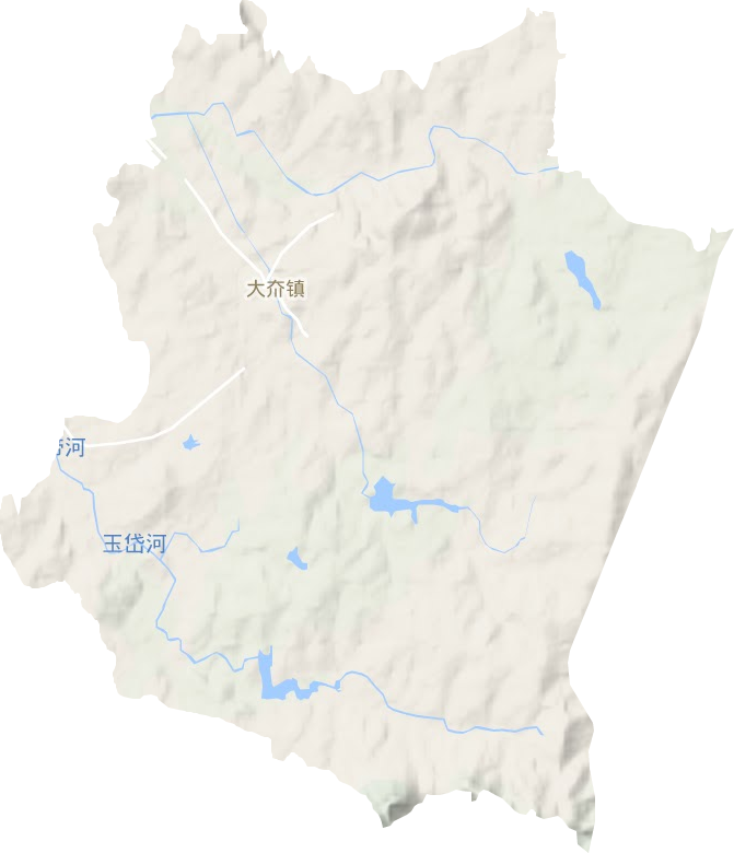 大夼镇地形地图