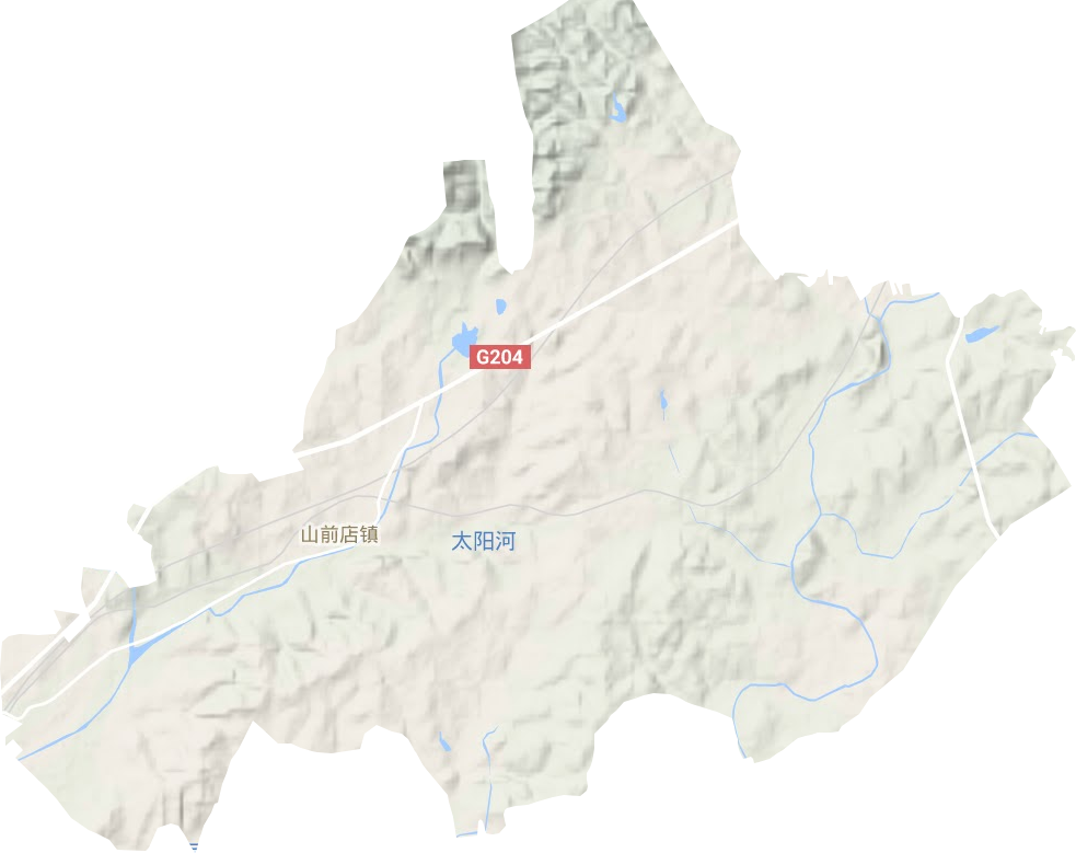 山前店镇地形地图