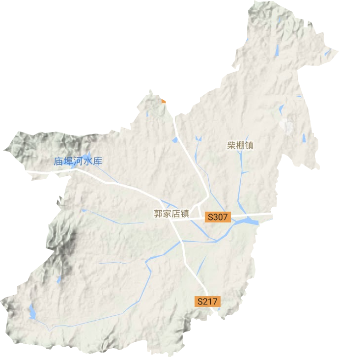 郭家店镇地形地图