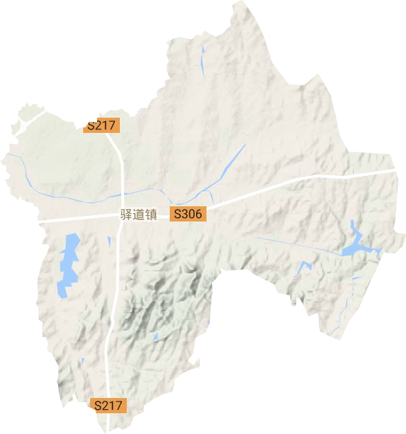 驿道镇地形地图