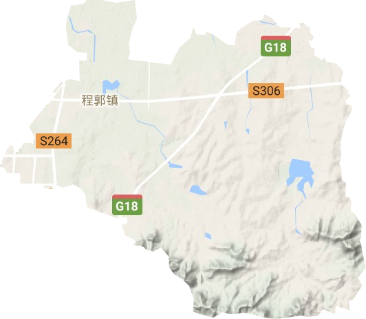 程郭镇地形地图