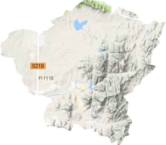 柞村镇地形地图