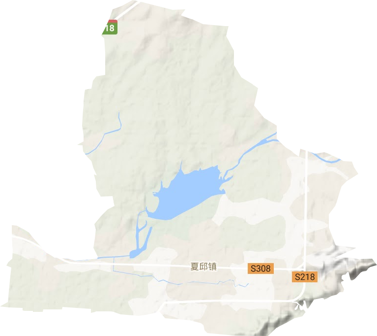 夏邱镇地形地图